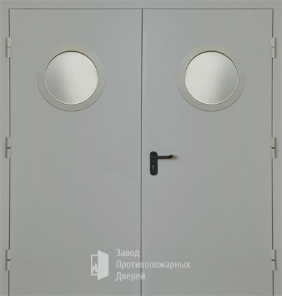 Фото двери «Двупольная с круглым стеклом EI-30» в Красноармейску