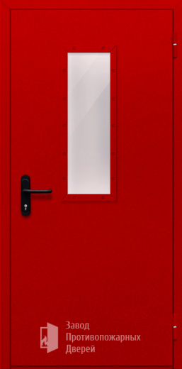Фото двери «Однопольная со стеклом (красная)» в Красноармейску
