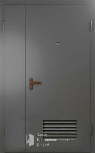 Фото двери «Техническая дверь №7 полуторная с вентиляционной решеткой» в Красноармейску