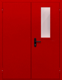 Фото двери «Двупольная со стеклом (красная)» в Красноармейску