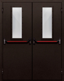 Фото двери «Двупольная со стеклом и антипаникой №610» в Красноармейску