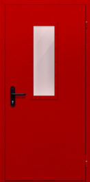 Фото двери «Однопольная со стеклом (красная)» в Красноармейску