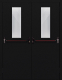 Фото двери «Двупольная со стеклом и антипаникой №64» в Красноармейску