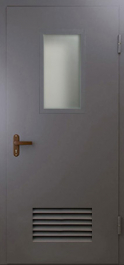 Фото двери «Техническая дверь №5 со стеклом и решеткой» в Красноармейску