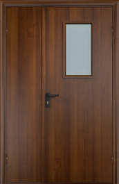 Фото двери «Полуторная МДФ со стеклом EI-30» в Красноармейску